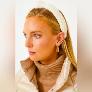 Lele Sadoughi Cable Knit knot headband
